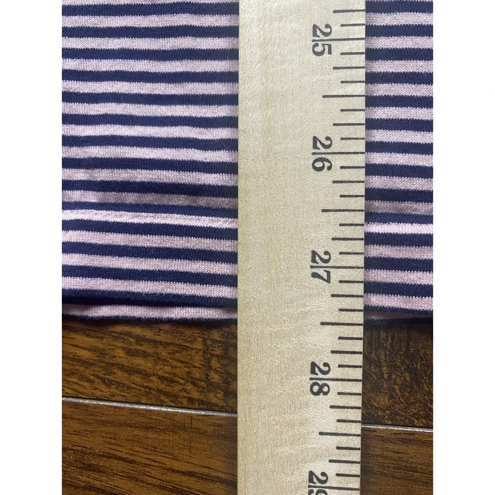 Ralph Lauren Mens Pima Cotton Striped Polo Shirt Navy Pink Pocket Medium